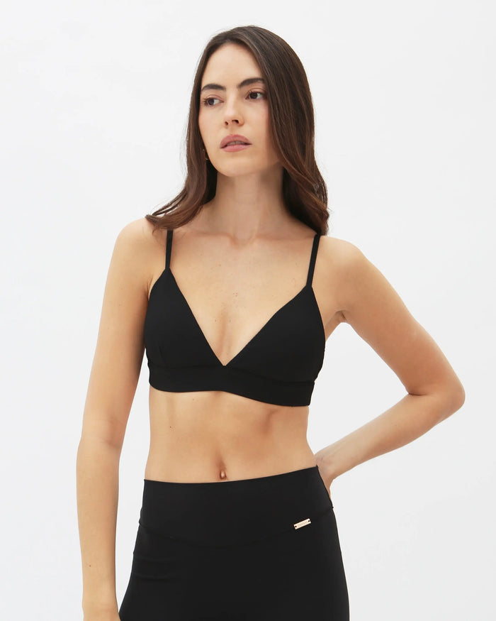 Lucia ribbed Bralette - Black AMADAWEAR