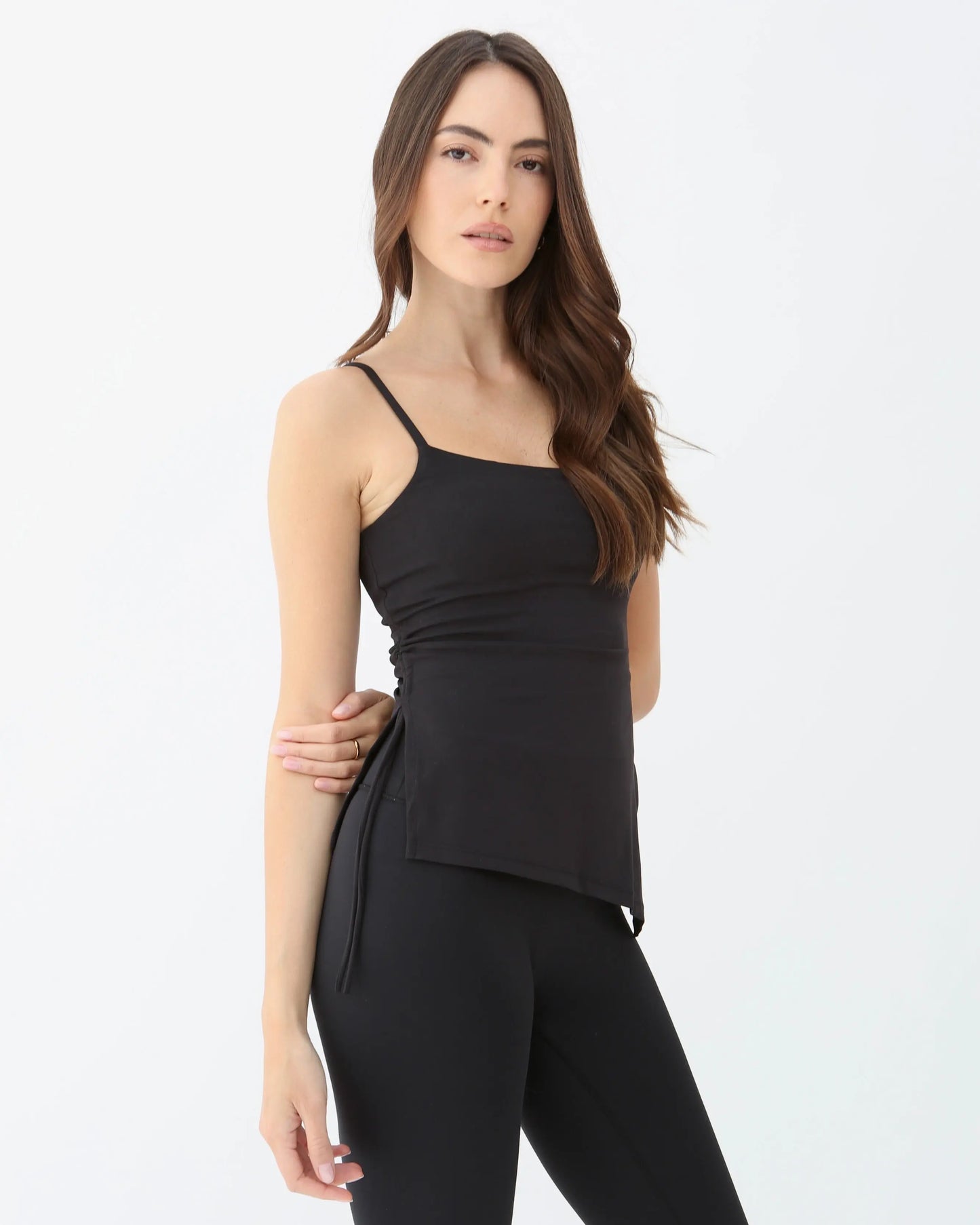 Mira Asymmetric Top - Black AMADAWEAR