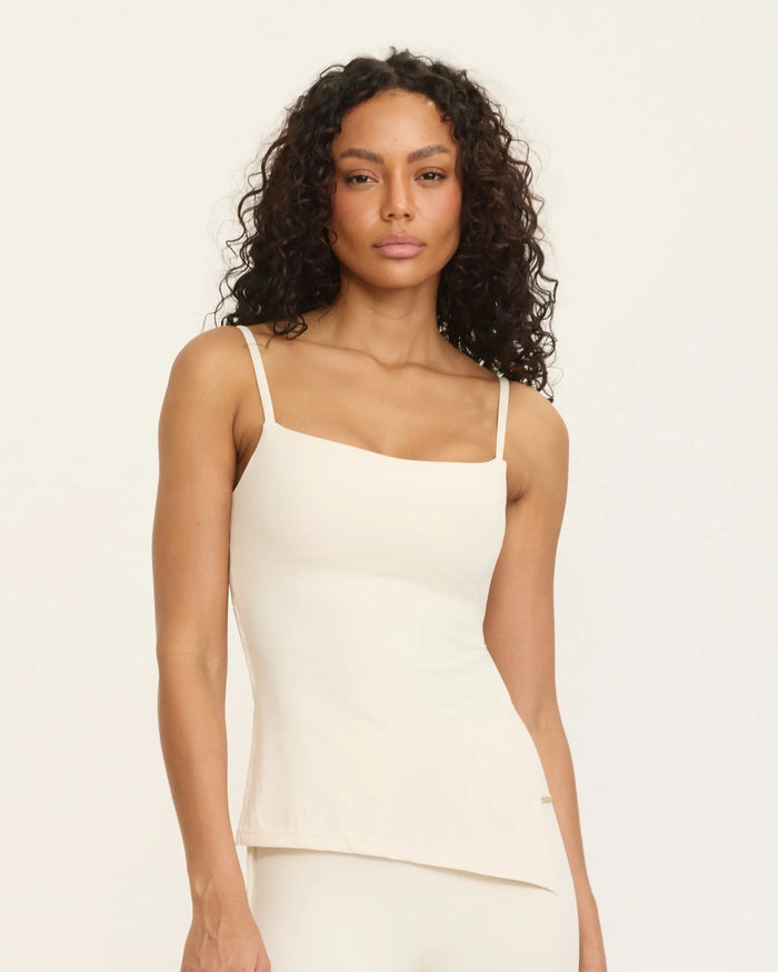 Mira Asymmetric Top - Ivory AMADAWEAR