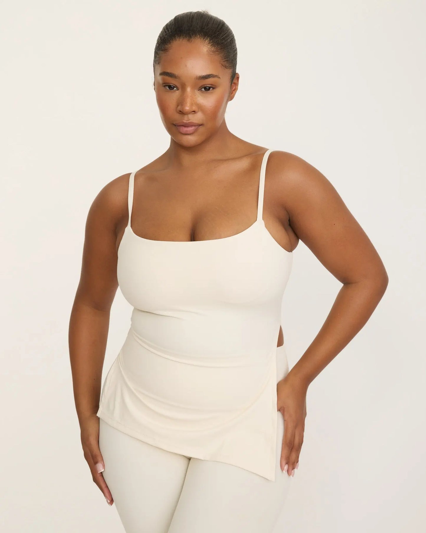 Mira Asymmetric Top - Ivory AMADAWEAR