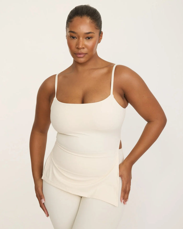 Mira Asymmetric Top - Ivory AMADAWEAR