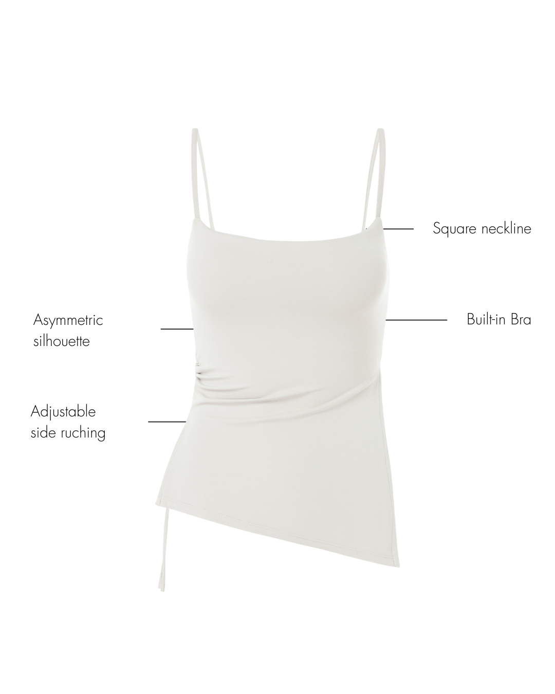 Mira Asymmetric Top - Ivory