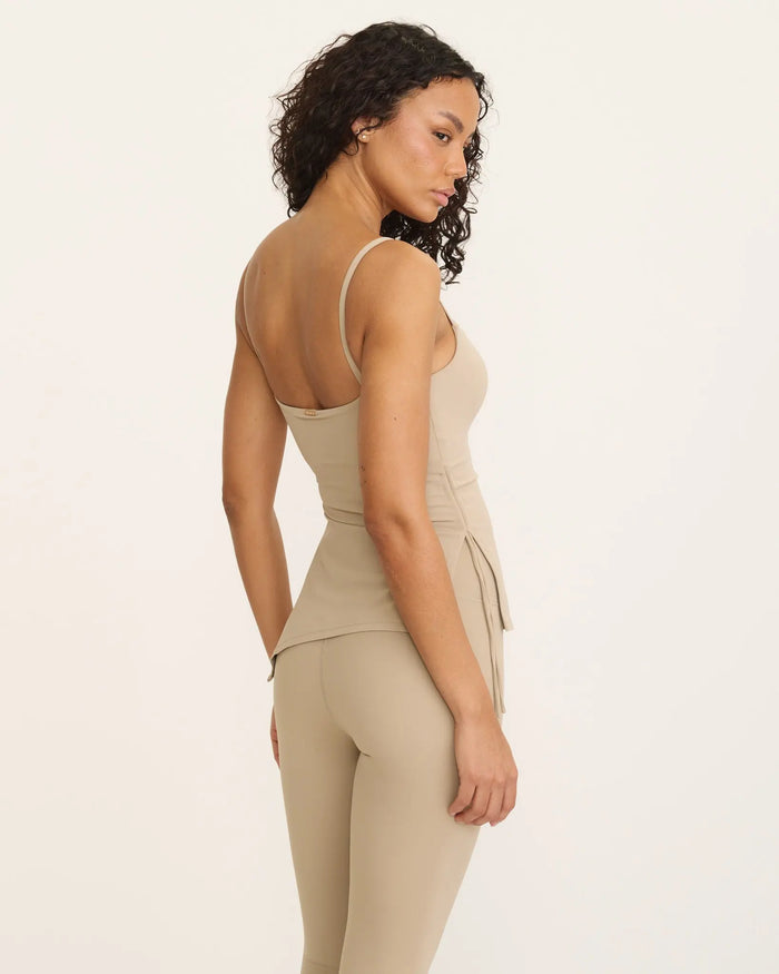 Mira Asymmetric Top - Nude AMADAWEAR