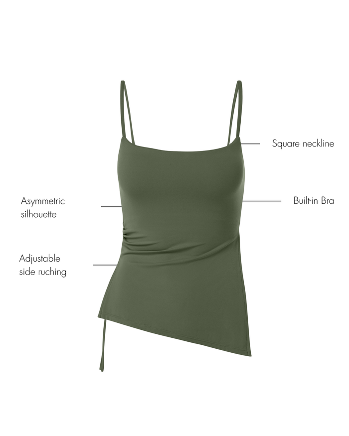Mira Asymmetric Top - Alpine Moss