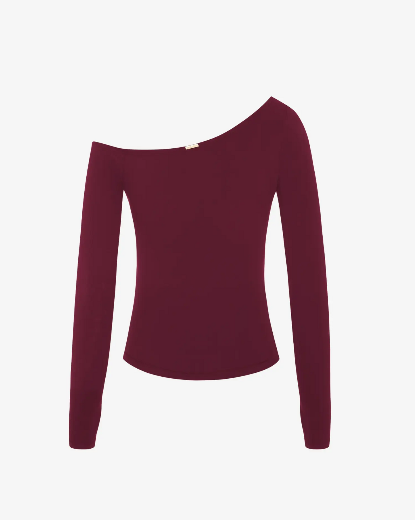 Sabrina Asymmetric Longsleeve - Cherry AMADAWEAR