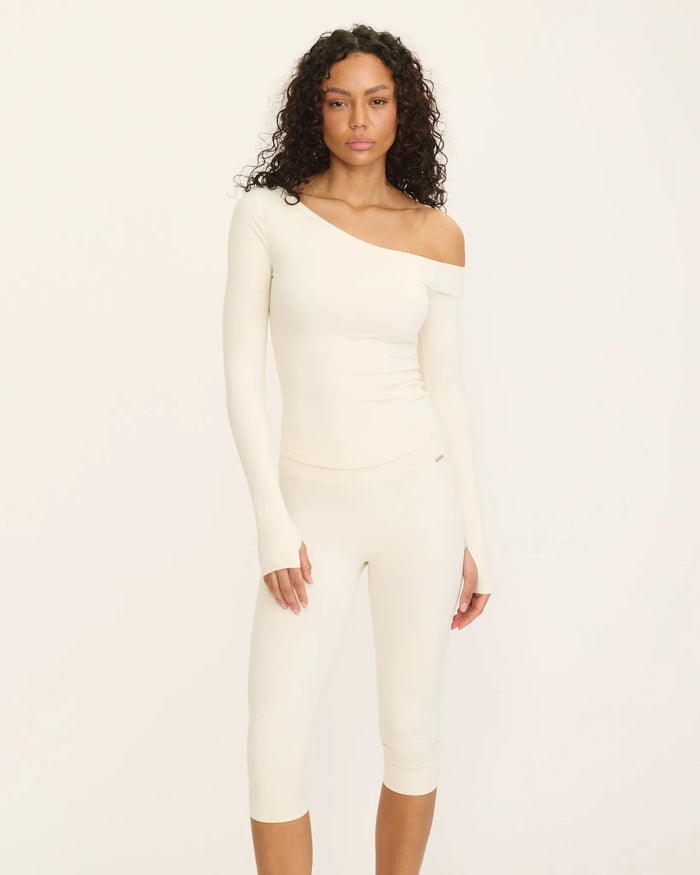 Sabrina Asymmetric Longsleeve - Ivory