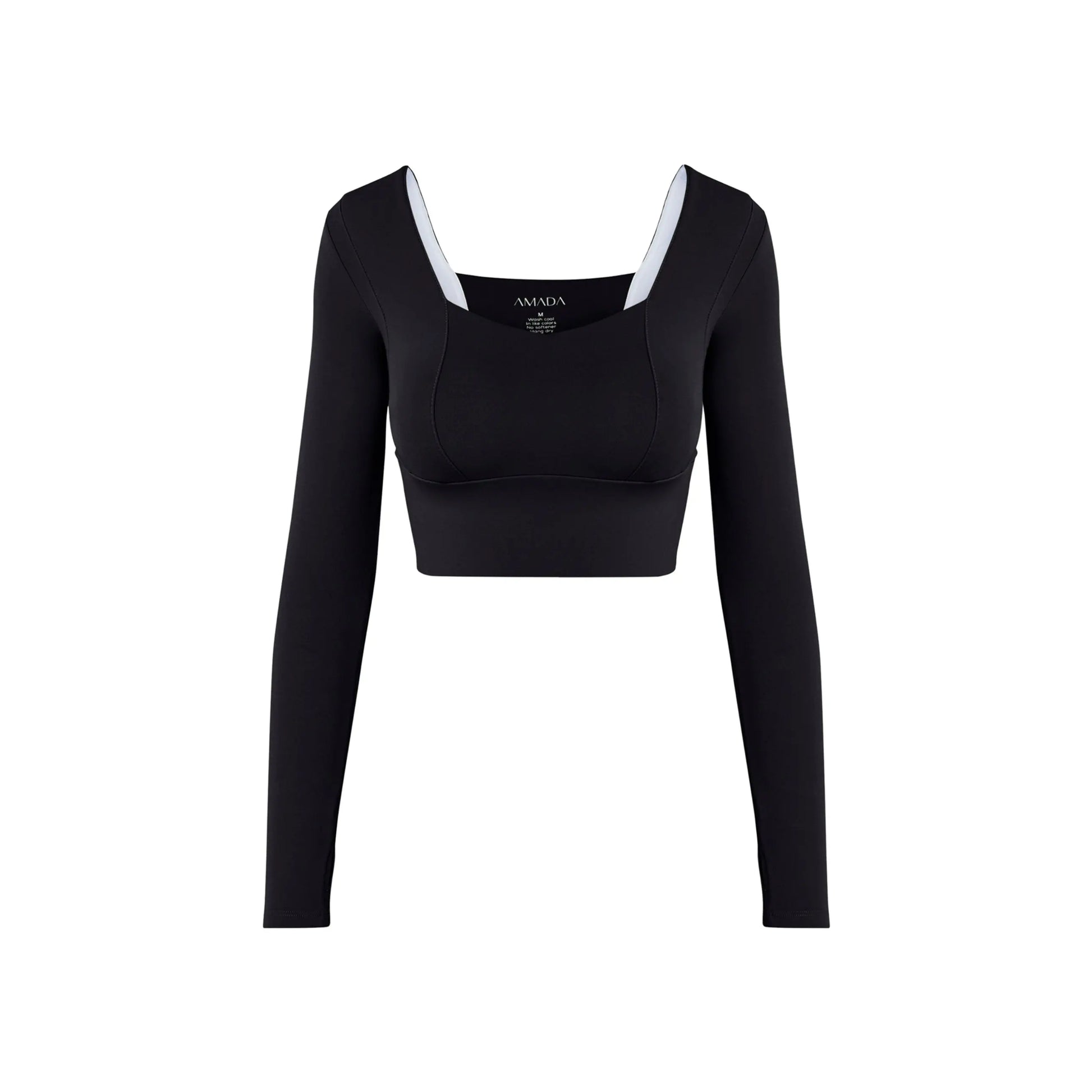 Uela Long Sleeve Top - Black AMADAWEAR