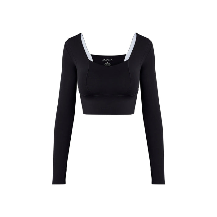 Uela Long Sleeve Top - Black AMADAWEAR