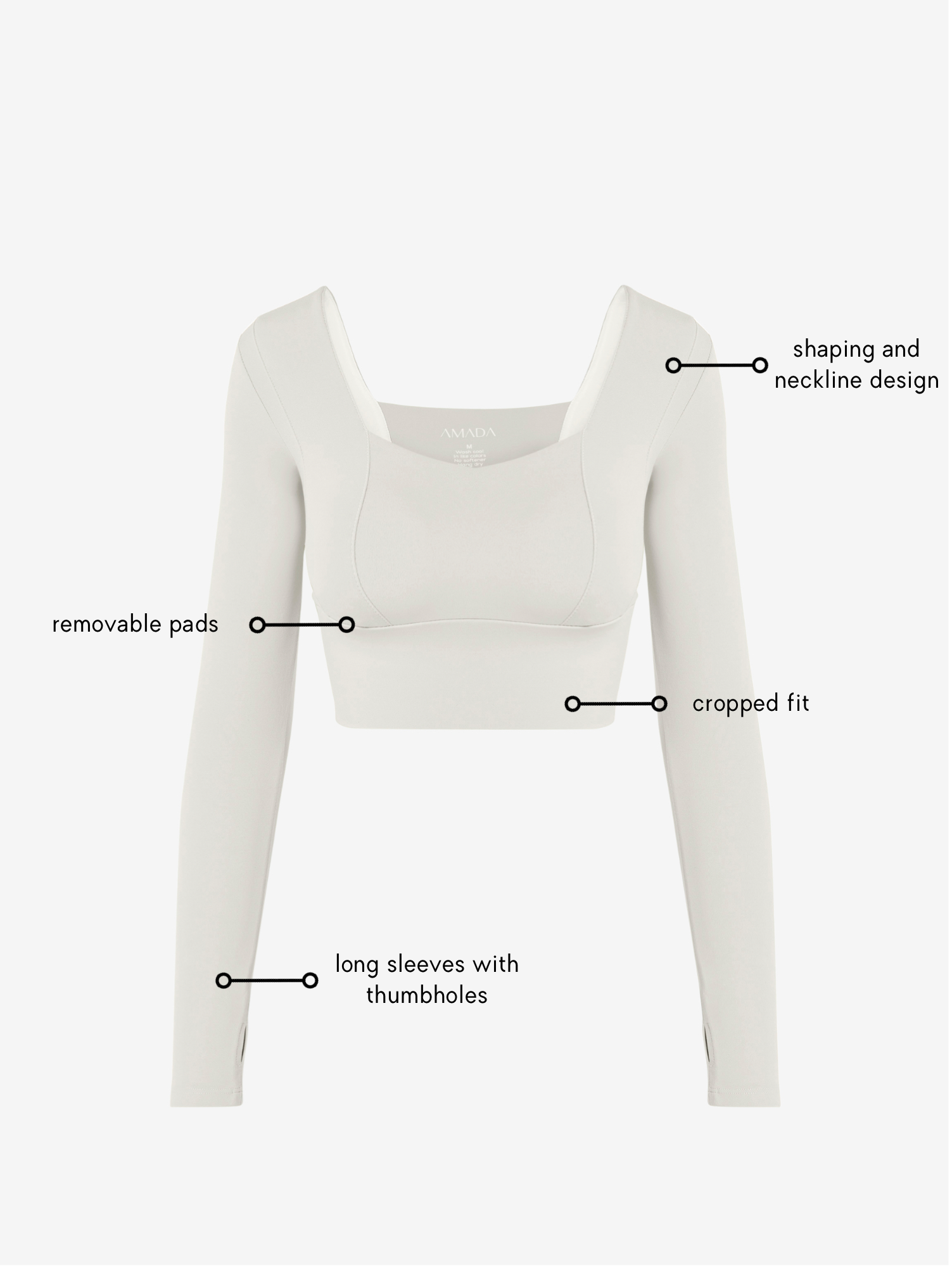 Uela Longsleeve Top - Ivory AMADAWEAR